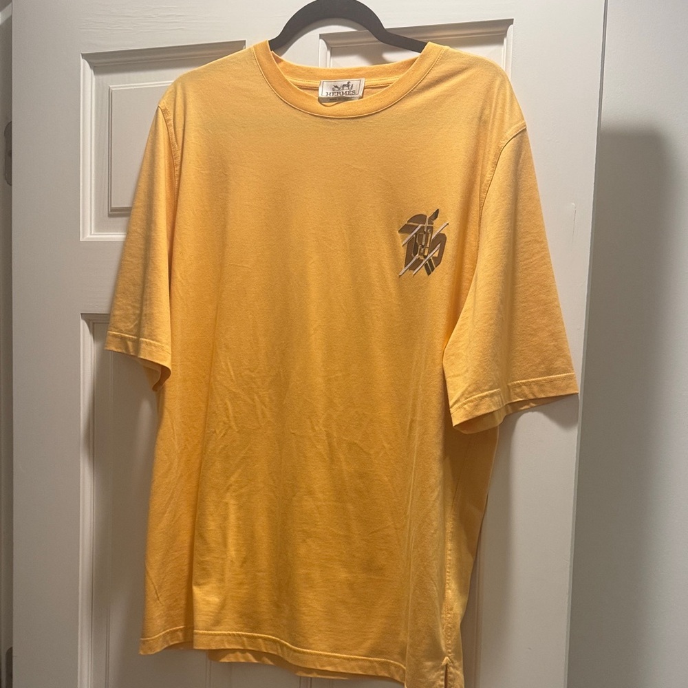 Hermes Graphic leather tee